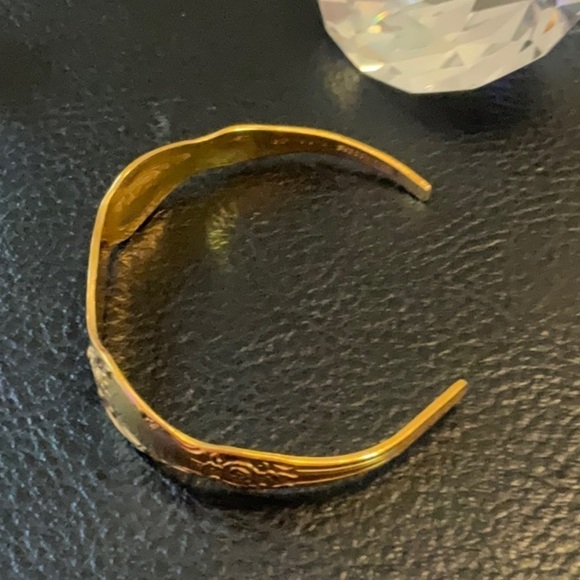 Vintage Sterling Silver and 14K Gold Vermeil Bracelet - Picture 3 of 8